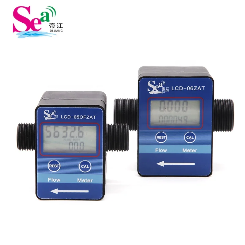 Digital LCD Display 1/2'' 3/4'' 1'' Fuel Counter Meter Oil Kerosene Diesel Flow Measure Oval Gear Flow Meter