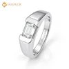 Emerald Cut 925 Sterling Silver Lab Grown Diamond Ring