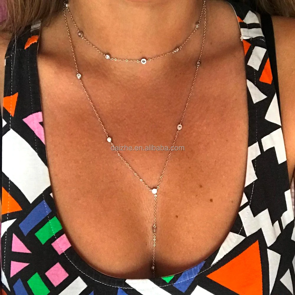 Collars Collier Multi Layer Necklace 2023 Extend Silver Rose Gold