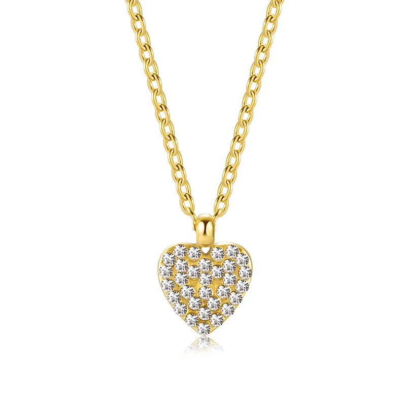 14k Gold Plated Zircon Earrings & Necklace Set