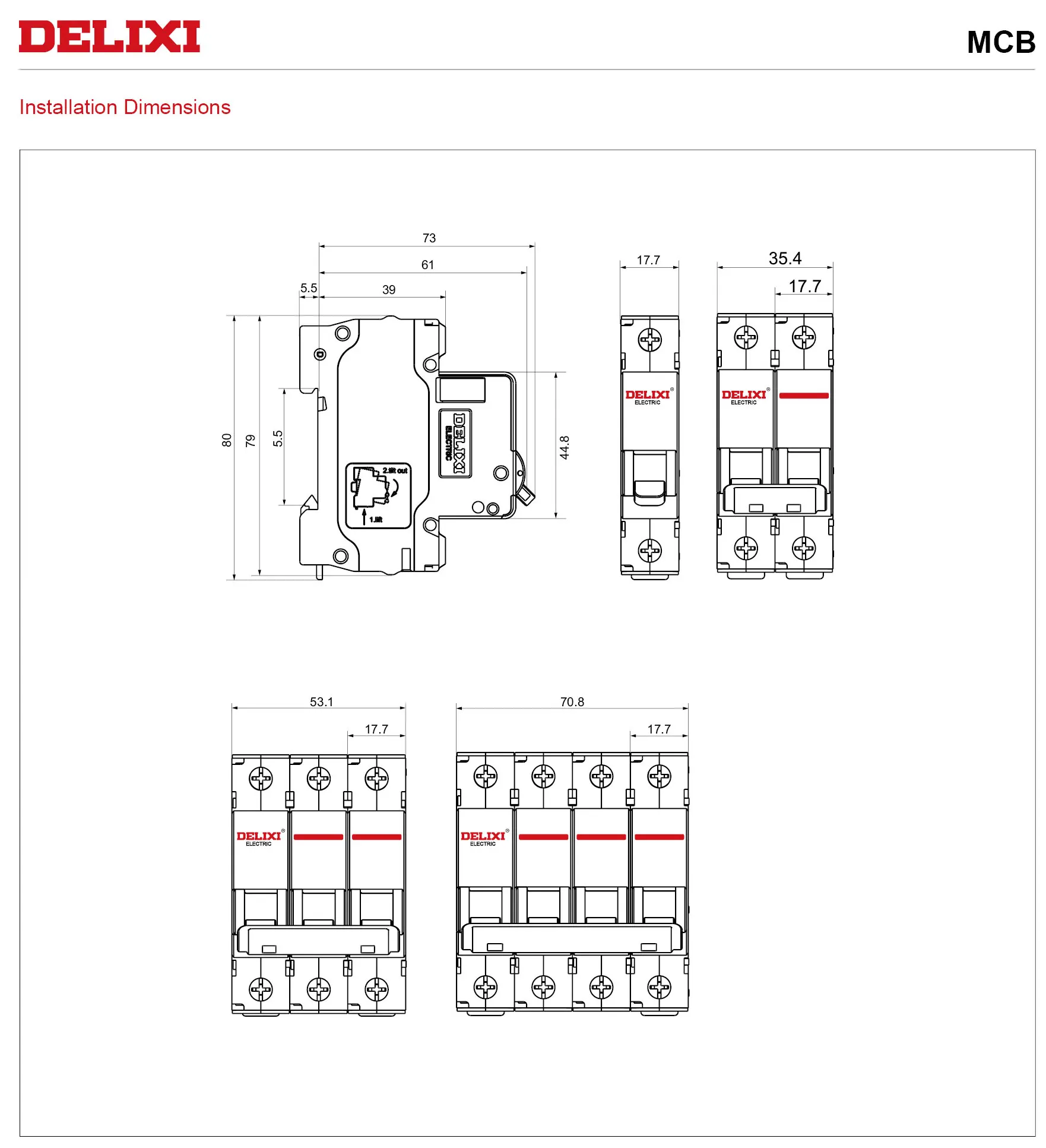 Delixi original DZ47s MCB 1P 2P 3P 4P 6A 10A 16A 20A 25A 32A 40A 50A 63A C6 C10 C16 C20 C25 C32 C40 C50 C63 Mini Circuit Breaker