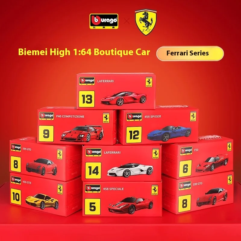 1:64 Scale Racing for Ferrari 458 LaFerrari 488 Die-Cast Miniature Alloy Car Model for Kids