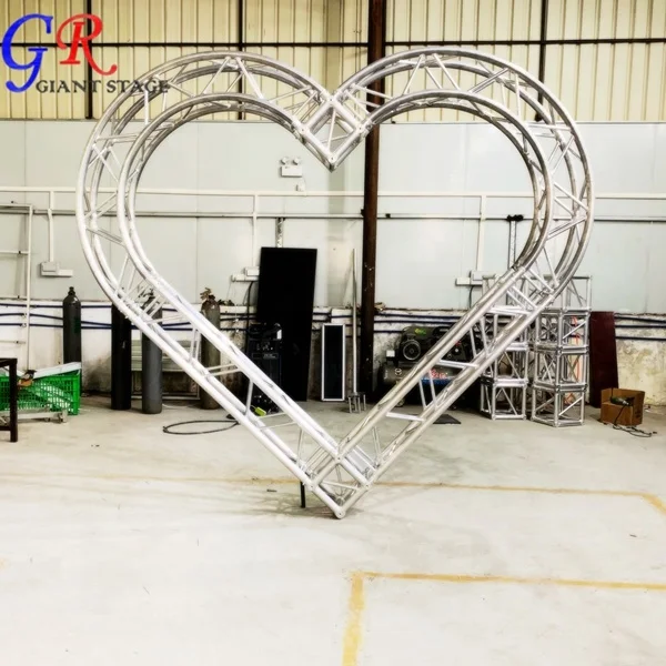 Heart Customized Arch Curved Roof Background Event Aluminum Stage Truss