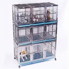 Cage Stainless Steel Multi-layer Dog Cage Pet Shop Cage Golden Retriever Teddy With Partition Combination Cage