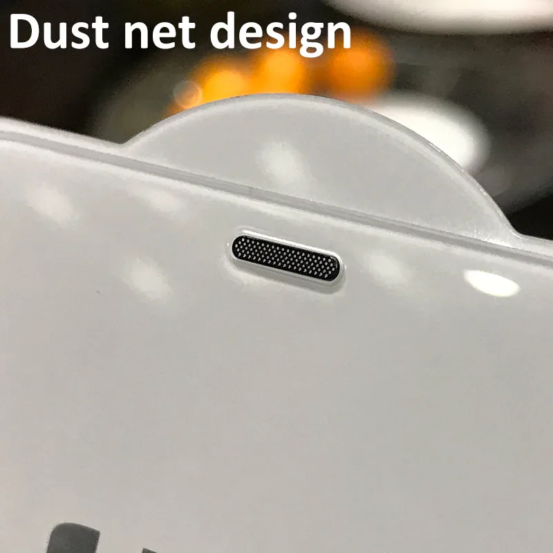 Weaddu Full Size with Dust Net Dustproof Tempered Glass Screen Protector for iphone 12 Protector De Pantalla Vidrio Templado