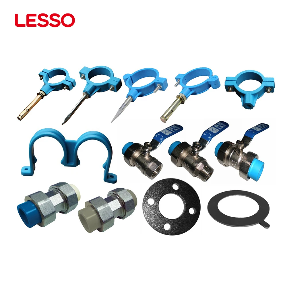 LESSO Blue Stub Flange Pipe Clamp Union PE Pipe Fitting