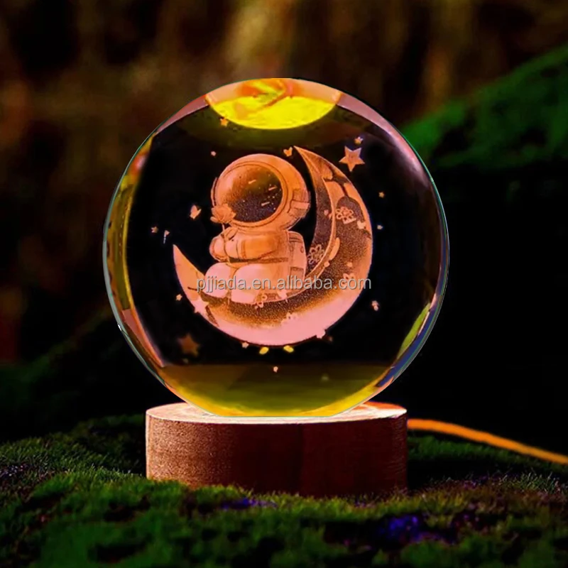 Colorful 60mm Crystal Glass Ball Night Light & Souvenir Gift
