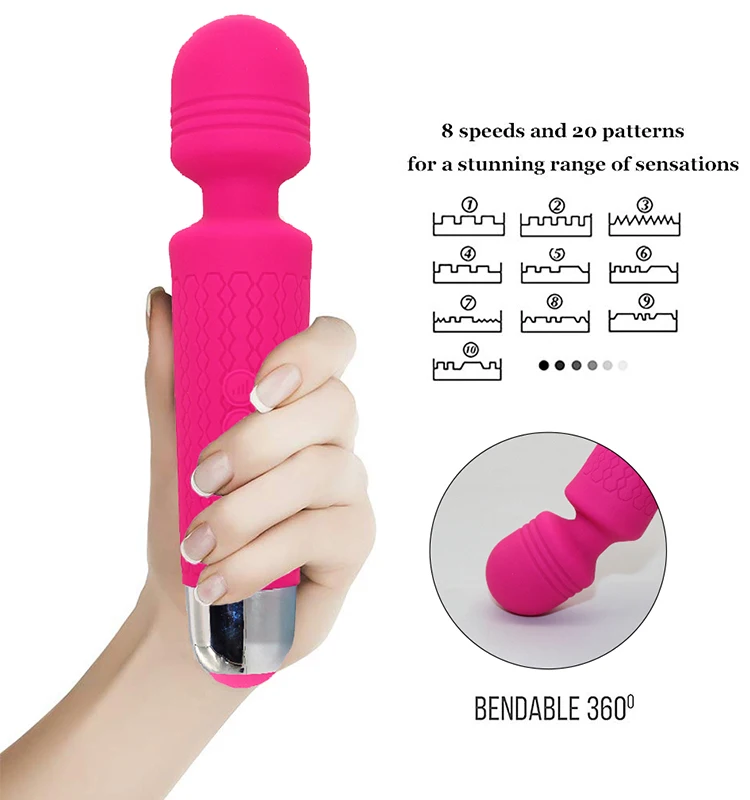 Vibration Waterproof Silicone Sex Toys Adult Products Vibrating Wand