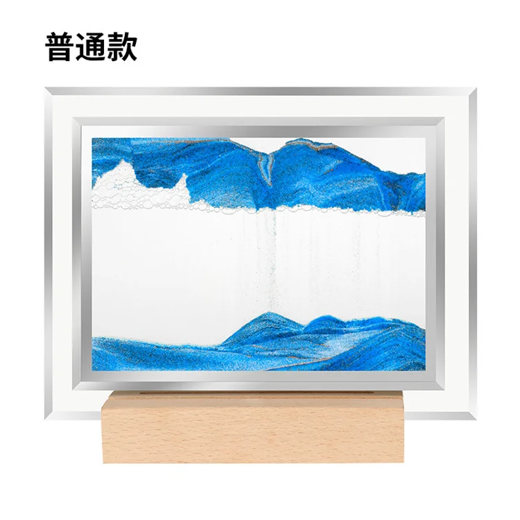3d Hourglass Deep Sea Quicksand Moving Sand Sandscape Magnetic Sand Art 3d Sand Art Picture Painting Lamp Night Light for Gifts