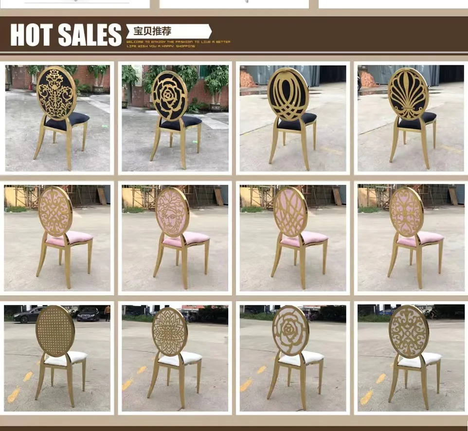 Modern Luxury Restaurant Dining Room Furniture Chairs Rose Gold Golden
