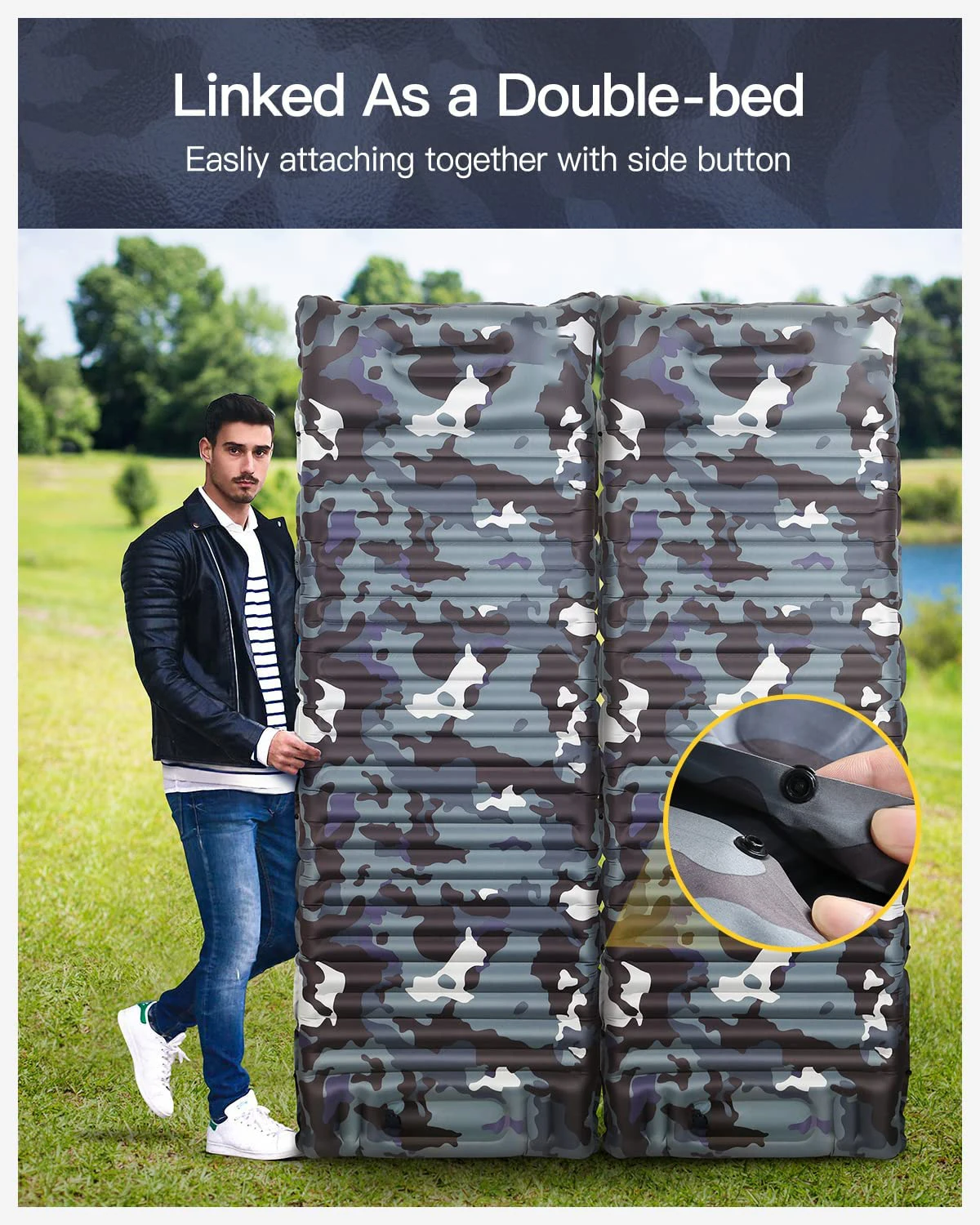 Sleeping Pad Camping Inflatable Sleeping Pad For Camping Ultralight Tpu