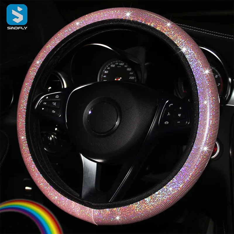 Couvre volant Universel Leather Car Steering Wheel Cover Non-slip  Accessories