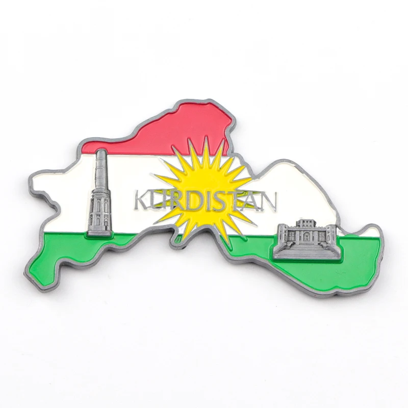Factory Customized Design Asia Country Iraq Tourist Souvenir Metal Fridge Magnet