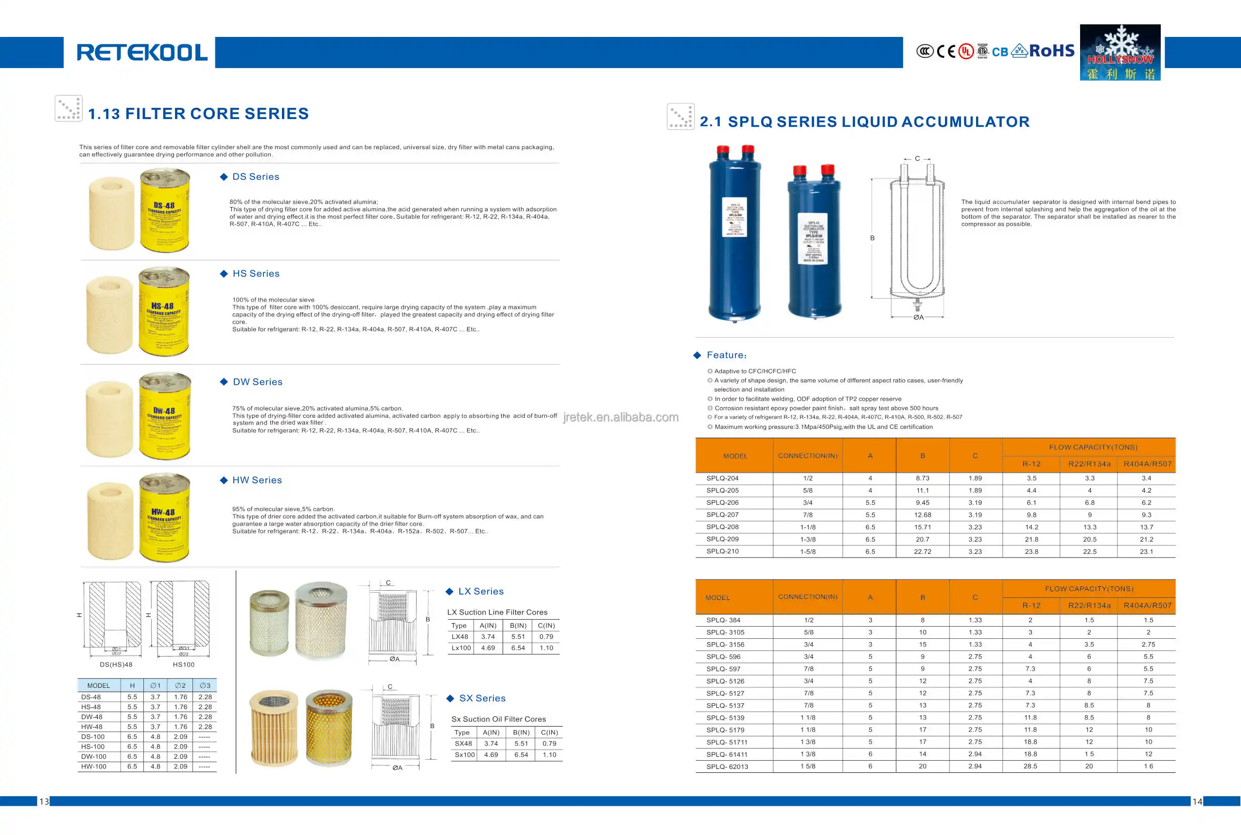 Refrigeration Suction Line Accumulator Oil Gas Separator For