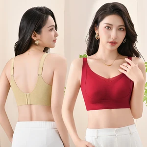 Ultra-Thin Non-Underwire Strapless Sports Bra Push-Up Effect Backless Lace Large Cup Sizes Wire-Free Plus Size Seamless Lingerie