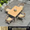 120x80mm slab long table with 4 chairs