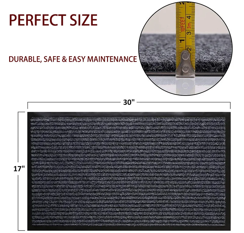 Kitchen Floor Mat Absorbent Ribbed Carpet  Anti-slip Balcony Carpet manufacture