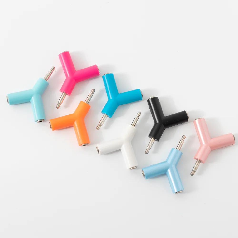 3.5mm Aux Audio Jack Headphone Splitter Cute Rabbit Earphone Adapter Music Share Buy Dual 3
