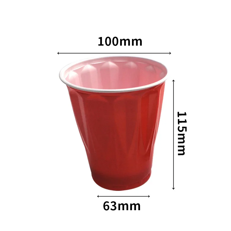 Best Selling Custom logo Printing Disposable Plastic16oz Red Blue Green PS 98mm Top Diameter for Cold Hot Drinking Octagonal Cup