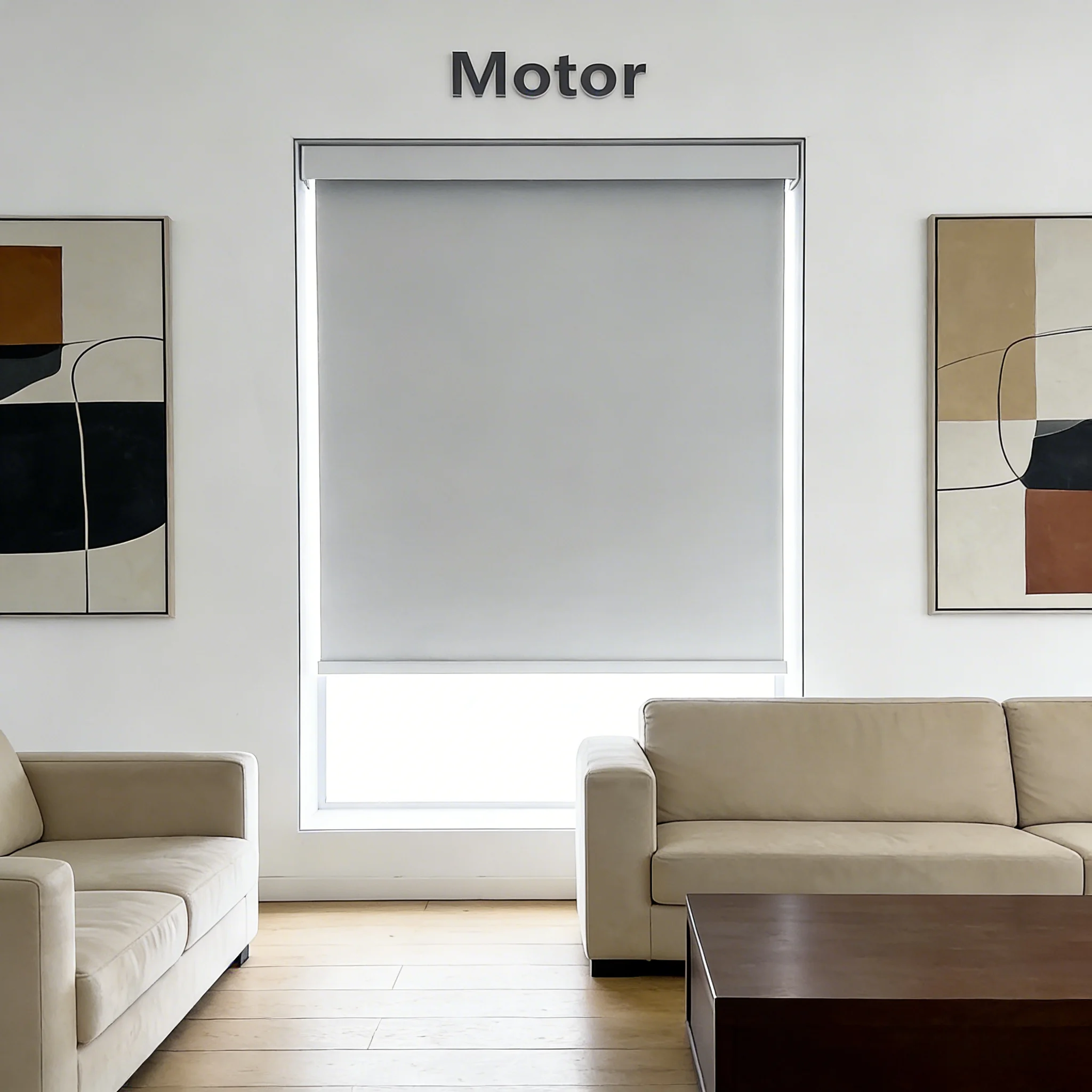 Custom Motorized Roller Shades Wireless Remote Control Smart Blackout Heat Curtains for Home Office