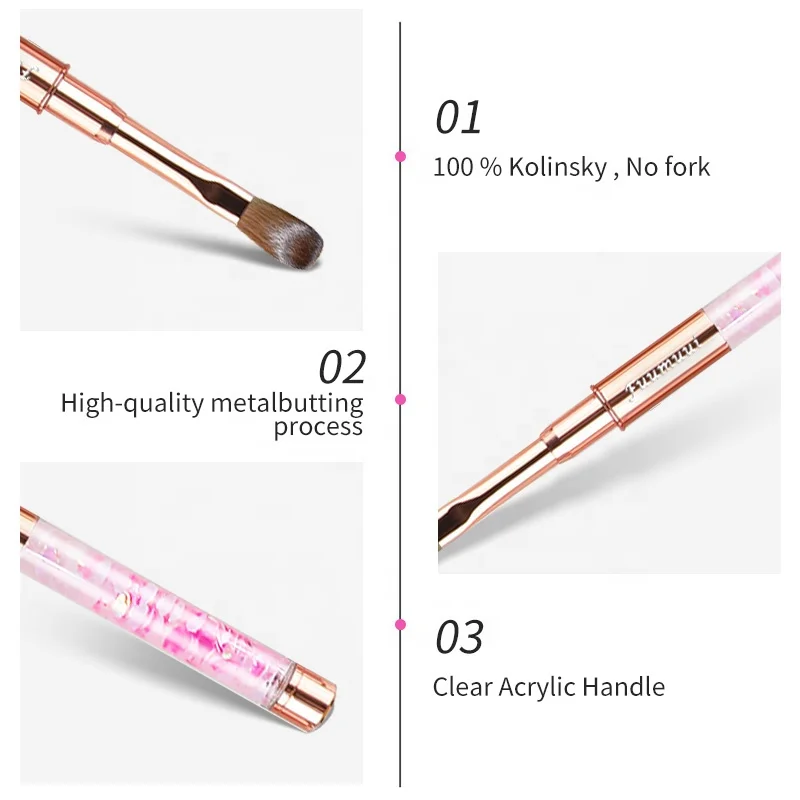 Fuumuui блестящих звездочек сыпучего песка металлическая ручка Чистый колонок 3D кисть для ногтей и с украшением в виде кристаллов резьба акриловый Фрезер cо шлифовальными щетка