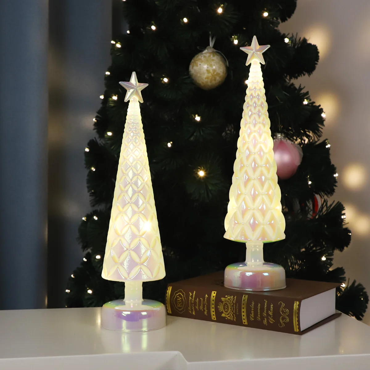 decor led luces navidad christmas decoration glass light christmas products christmas tree modern