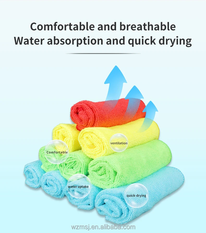 2023 New Design Custom Color Microfiber Absorbent Kitchen Dish Cleaning Cloth Small Kitchen