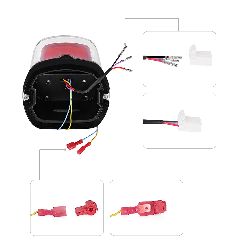 NEW LED Tail Light Turn Signal Light U Type Motorcycle Taillights with Brake Signal for Harley Davidson Sportster Dyna Road King