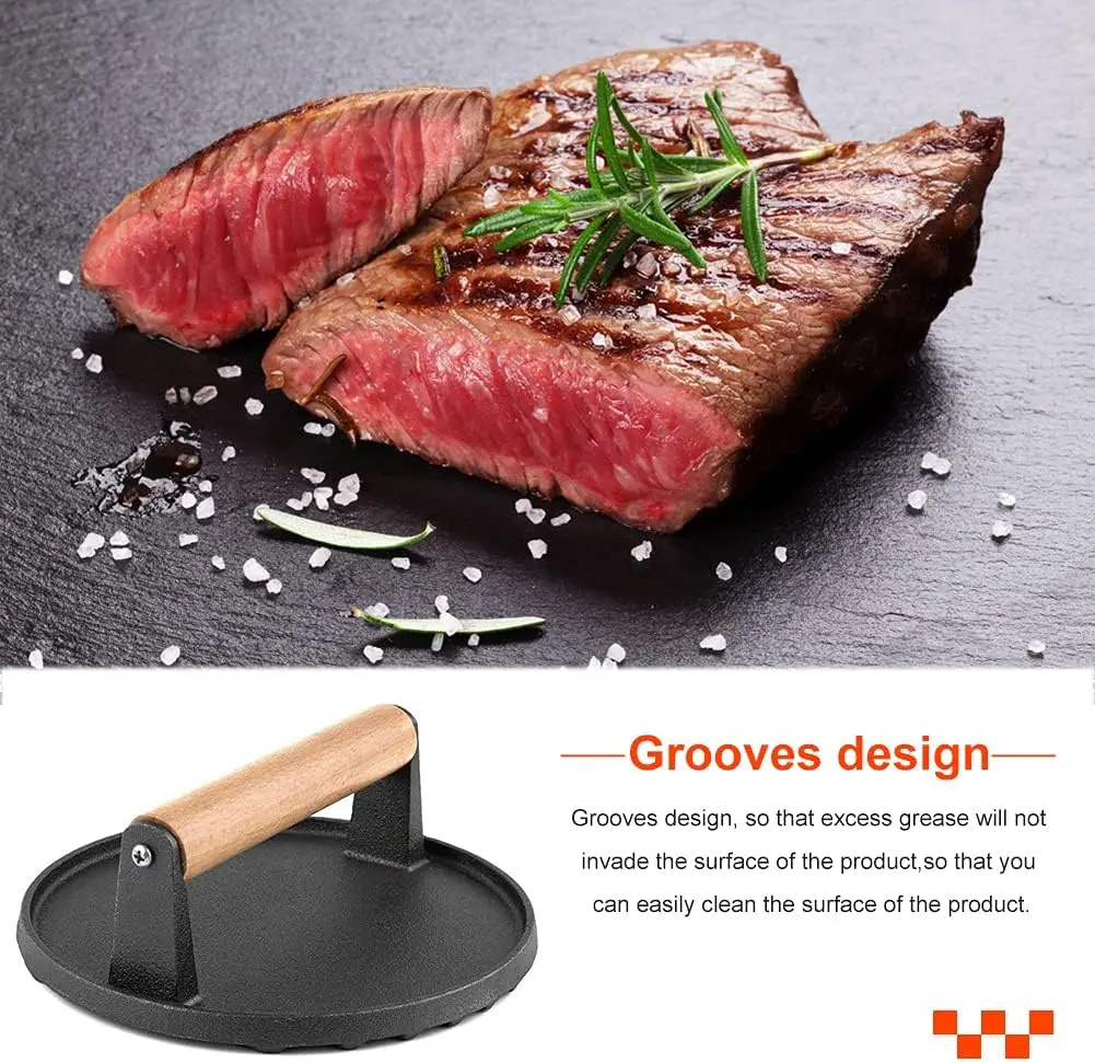 Kitchen Gadget 2024 New Arrivals Bbq Iron Meat Grill Press Bacon Press