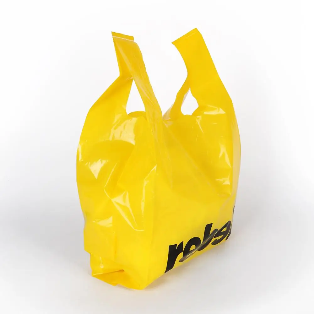 Supermarket Poly Custom Logo Clear Bag Vest Handles Bags Singlet T Shirt  Shopping Plastic - China Plastic Shopping Bag and Plastic Bag price