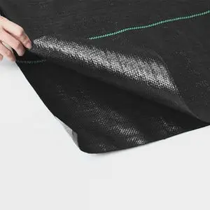 Sheet Woven Weed Control Fabric 2m X 10 Piece - UV Stabilised Black Heavy Duty Landscape Ground Cover Membrane Weeds Killer