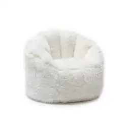 Wholesale customized logo soft fur velour material bean bag chair