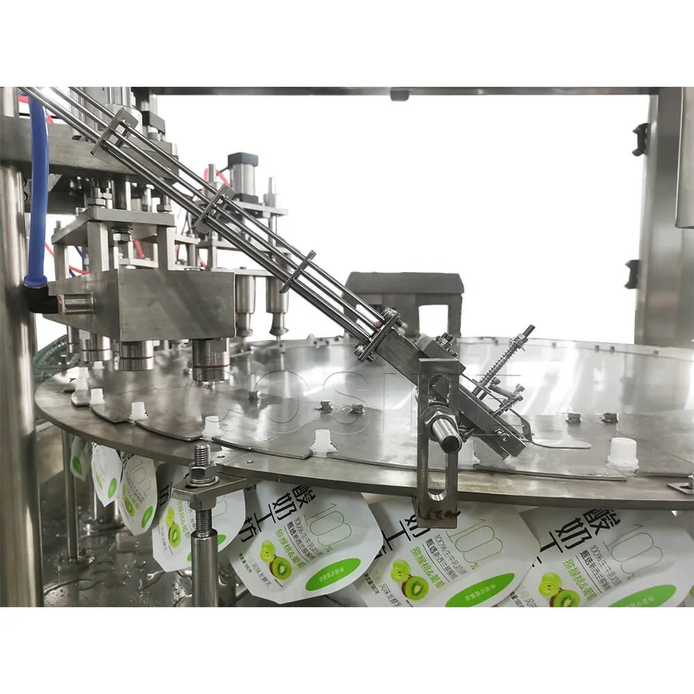 Automatic Mini Small Doy Bag Doypack Spout Pouch Ketchup Liquid Filling and Capping Machine for Sealing Packing Honey 5 ml