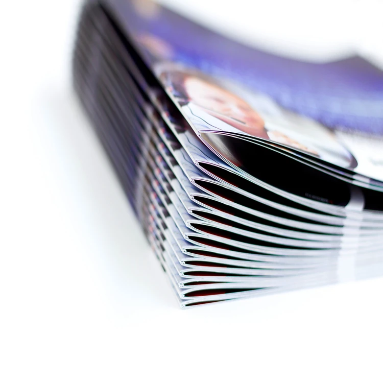 High Quality Custom Saddle Stitching Binding Staple Offset Printing Service A4 Size Education Brochures Magazines Made Paper