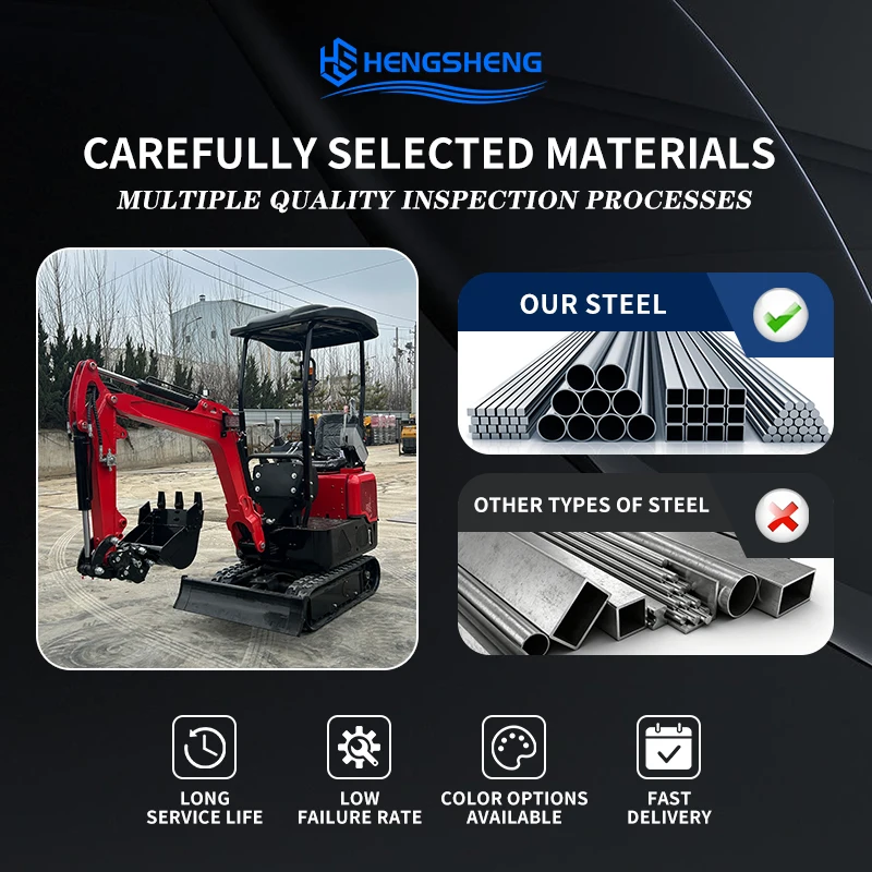 OEM Manufacturer 1ton Mini Excavator EPA/CE/EU KOOP Single Cylinder Engine Mini Crawler Excavator Low Maintenance Free Shipping