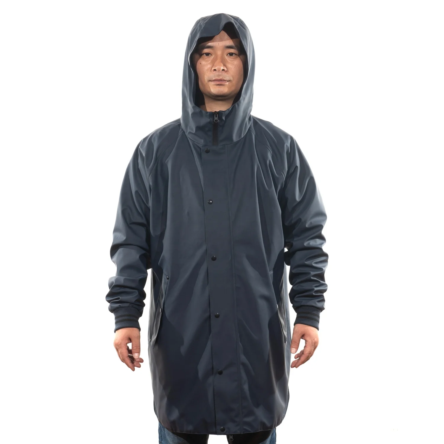 branded raincoat