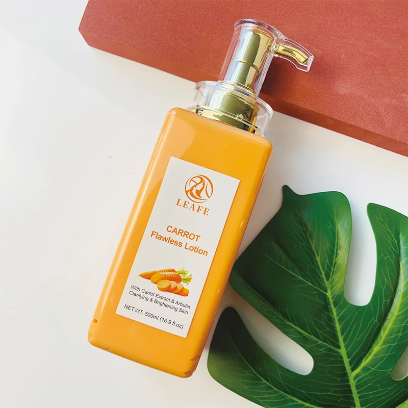 Premium Carrot Skin Care Lotion Body Whitening Face Brightening Glowing Body Milk Cream