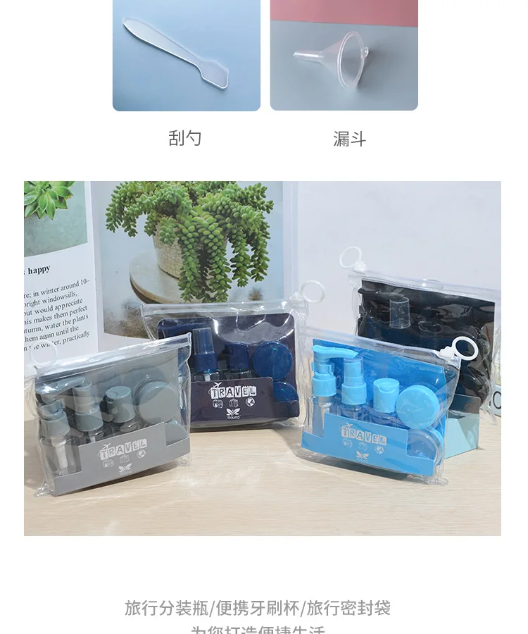 Travel Dispenser Set Color Macaron Dispenser Set Spray Emulsion Empty bottle Portable storage set 30ml supplier