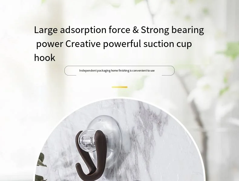 2 sets of single-sided suction cup hook creative small object hook bathroom bathroom suction wall hook manufacturer supplied factory