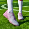 White & Pink Turf Cleats