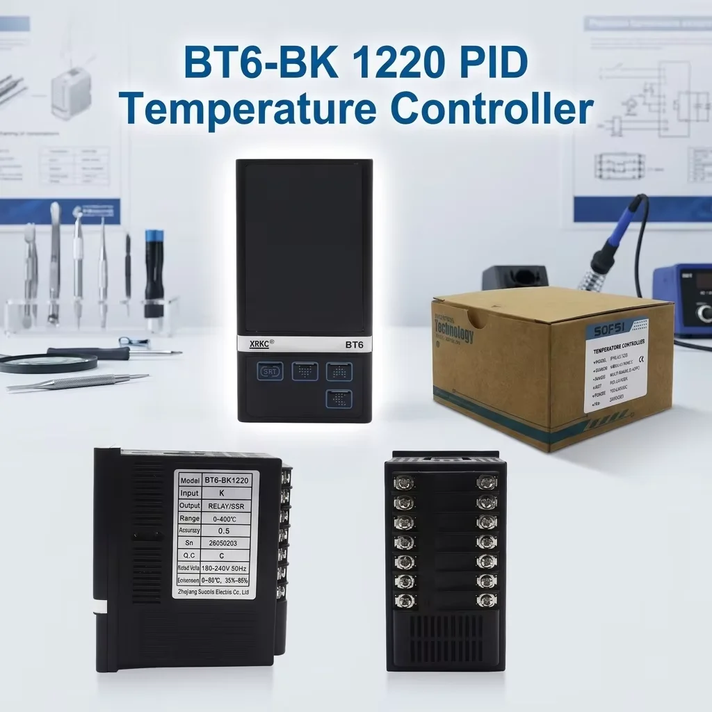 XRKC BT6-BK 320 PID Intelligent Temperature Controller K/E/PT100 Input ODM/OEM Industrial Temp Instrument for Incubator
