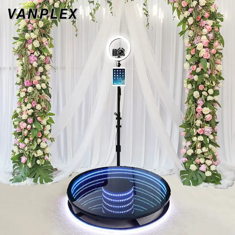 Magic Intelligent 360 Photo Booth Ratotaing Automatic Party Supplies for Parties with Stickers & Fun!