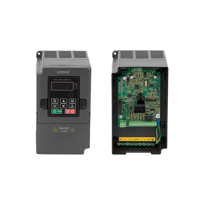 CKMINE KM10-2R2G-S2-B Frequency Inverter 1 Phase to 3 Phase 2.2kW 3HP 220V AC Motor VFD Converter Machine Control