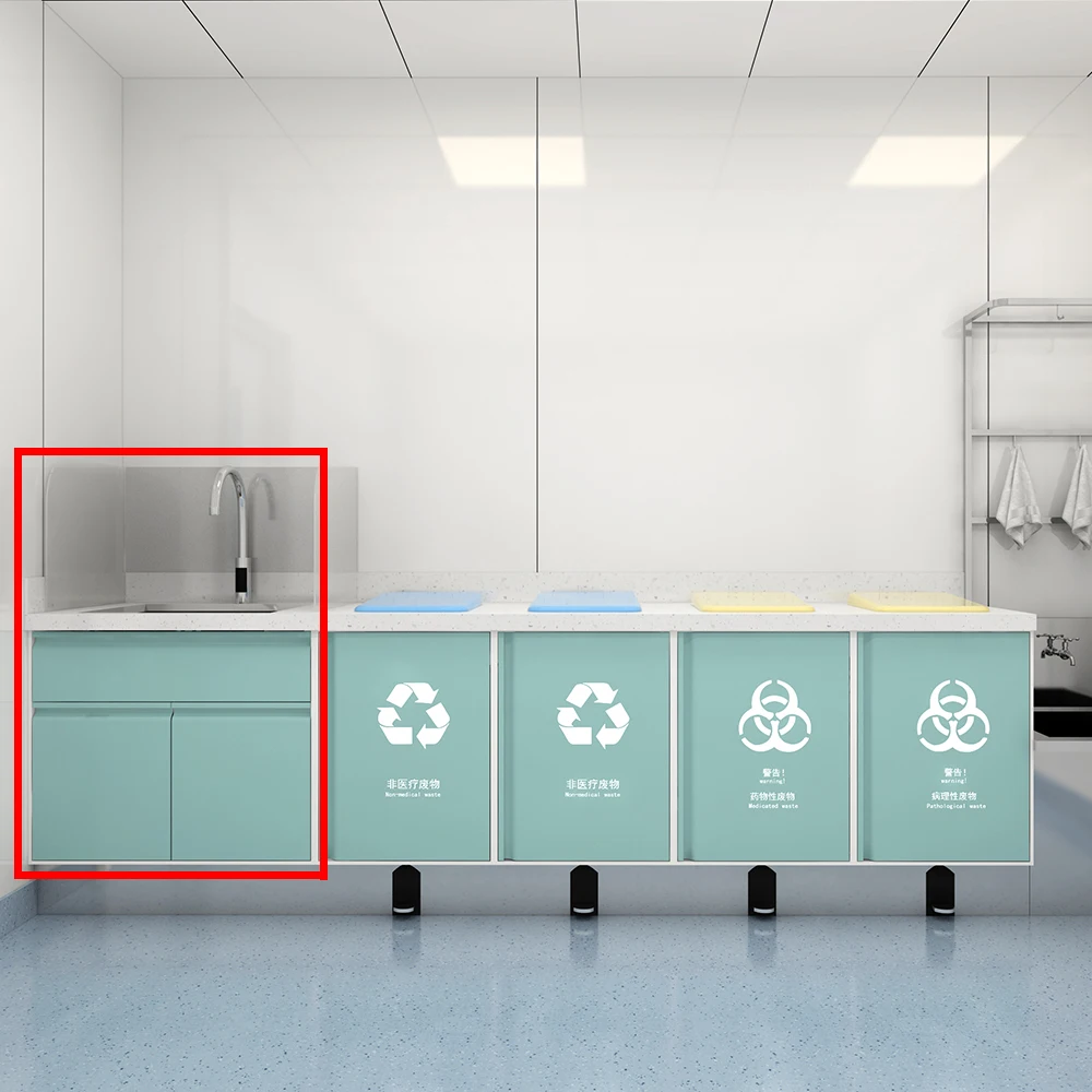 Modern Stainless Steel Spa & Medical Vanity Cabinet with Sinks for Hospital Clinics Schools Workshops & Spa Therapies 6