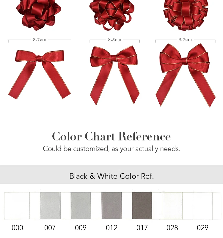 Ribest Grosgrain Satin Customize Elasticated Ribbon Hair Bows Gift Box