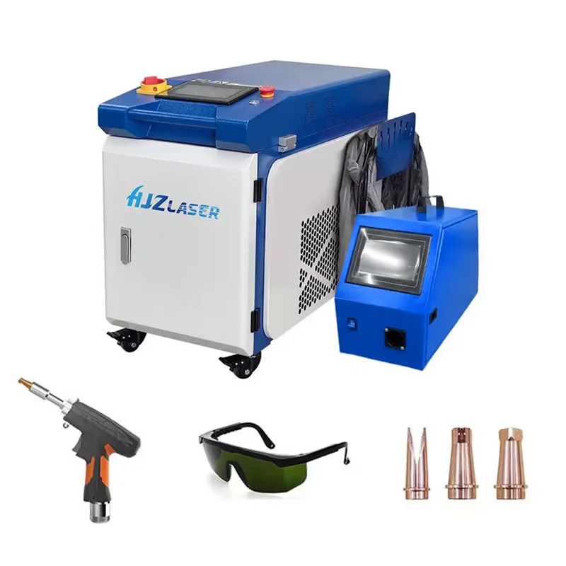 HJZ Laser 4 in 1 Portable Metal Cleaner and Welder 1000w 1500w 2000w 3000w Laser Welding Machine for Stainless Steel Aluminum