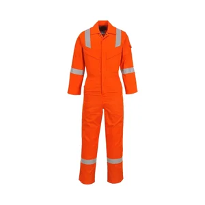 Portwest FR Antistatic Polyester Coverall Flame Resistant Work Protection Retardent ASTM NFPA ARC 2 Orange Medium