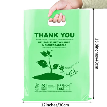 Factory price custom logo sac saco bolsa OXO BPI PLA PBAT D2W not thank you biodegradable compostable plastic shopping bag