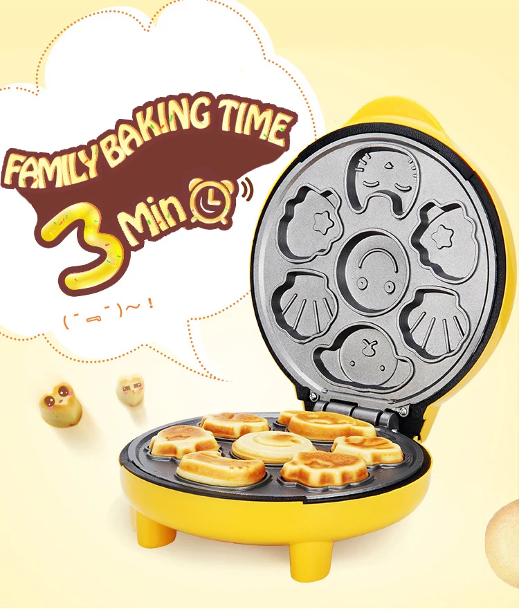 Cartoon Automatic Cake Baking Machine Small Toaster Double Heating