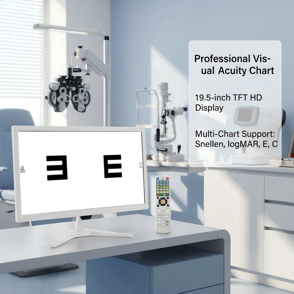 VC-4 19-Inch Optometry LCD Monitor - High-Definition Visual Acuity Chart Screen for Clinical Eye Testing